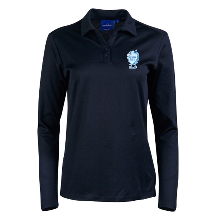 Regina Coeli Ladies Long Sleeve Staff Polo - Navy