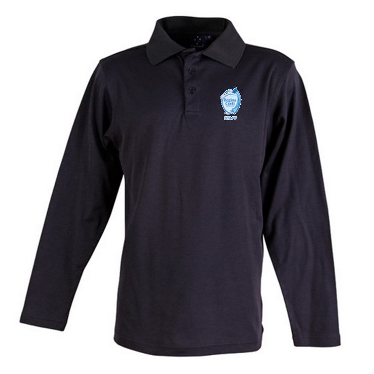 Regina Coeli Mens Long Sleeve Staff Polo - Navy